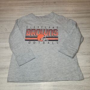 NFL Cleveland Browns Football T-shirt Gray Infant Size Baby 18 Months A3